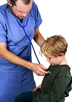 Doctor Examining Child - What to do if your child swallows your medication